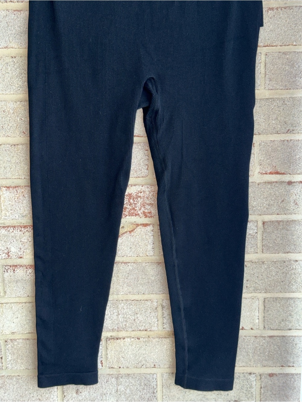 Women’s Black Ribbed Leggings - Comfortable Everyday Stretch